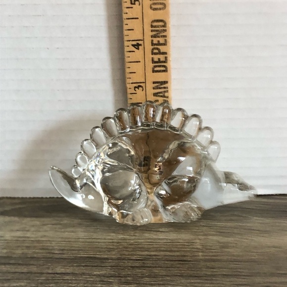 Vtg Clear Glass Dinosaur Paperweight - Picture 12 of 14